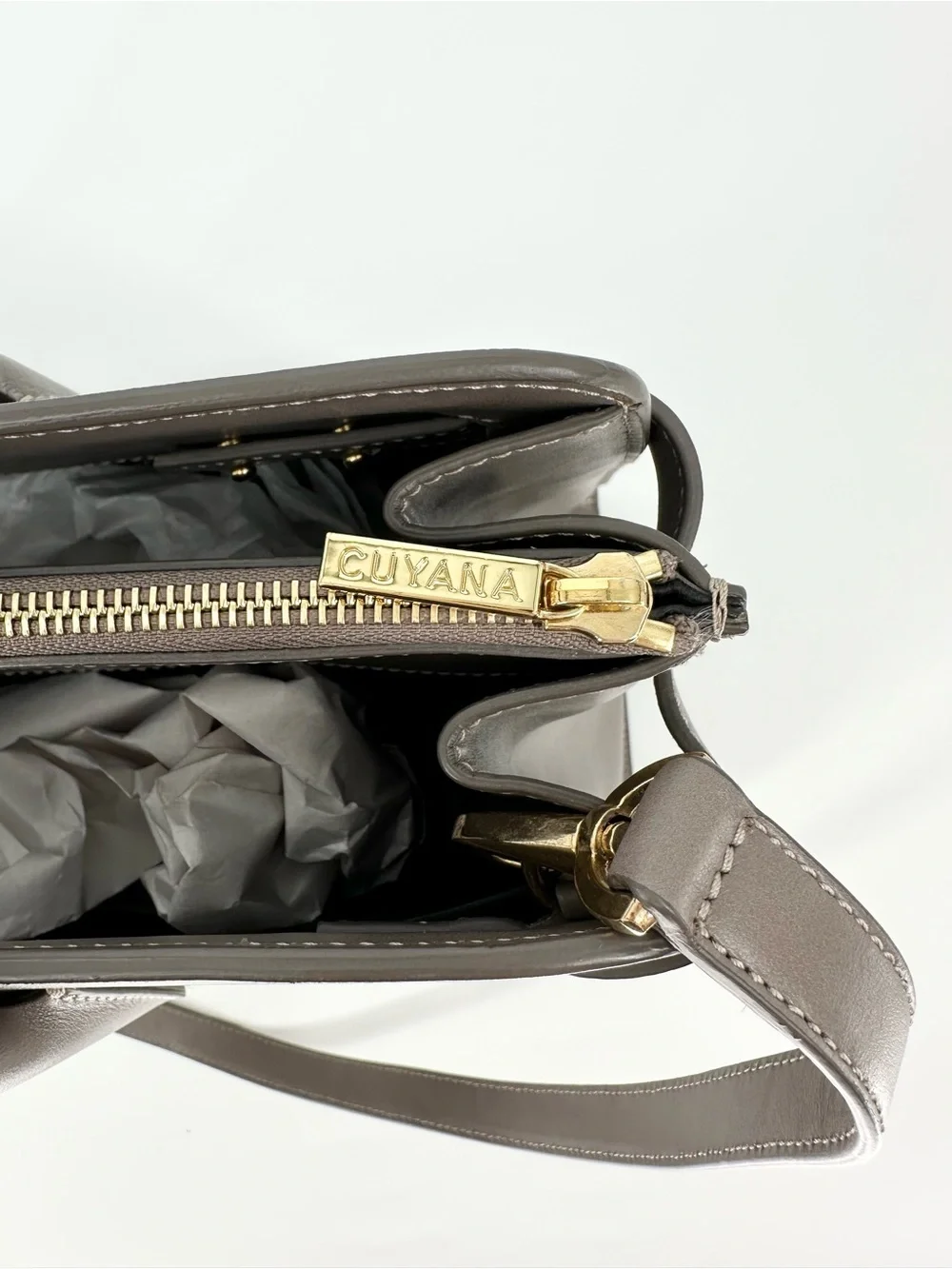 Cuyana Work Satchel in Clay Smooth Leather